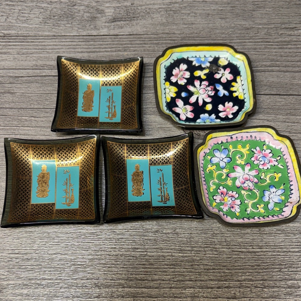 Vintage Chinese Cloisonné Dishes